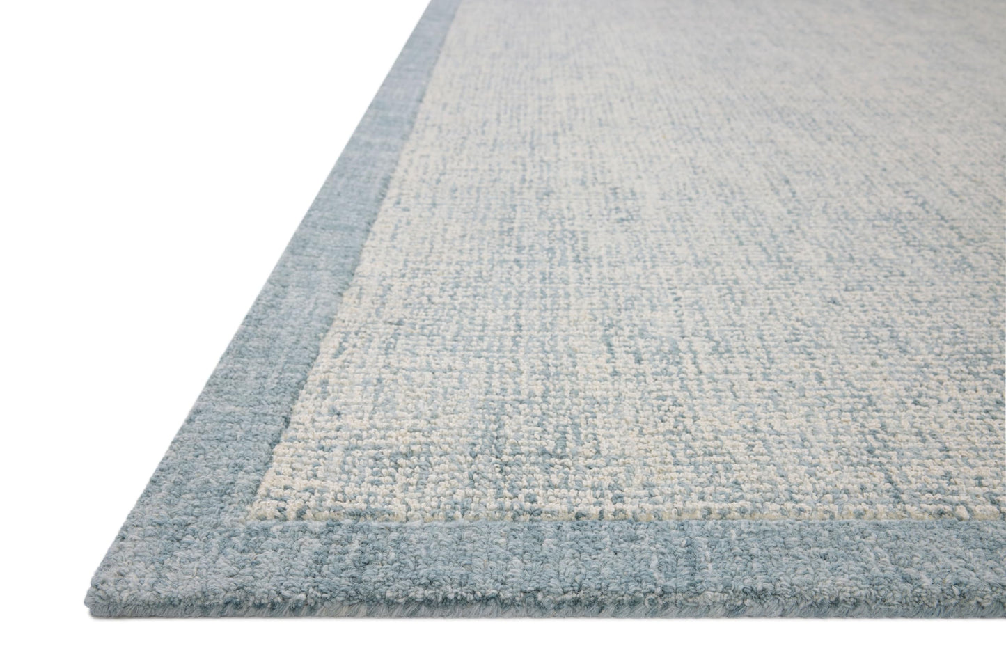 Loloi Magnolia Home by Joanna Gaines Henley Collection HNY-01 Ivory/Blue 2'-6" x 7'-6" Runner Rug