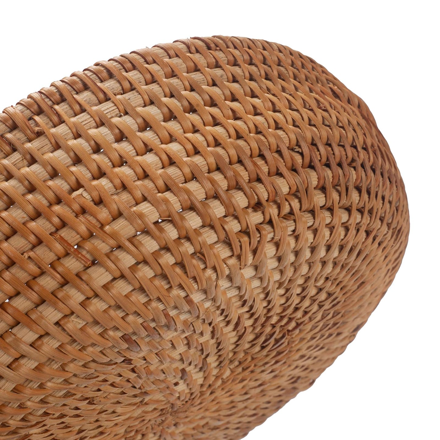 Rattan Storage Basket, Hand Woven Fruit Basket with Handles, Wicker Serving Basket, Bread Basket, Decorative Baskets for Organizing, Set of 2