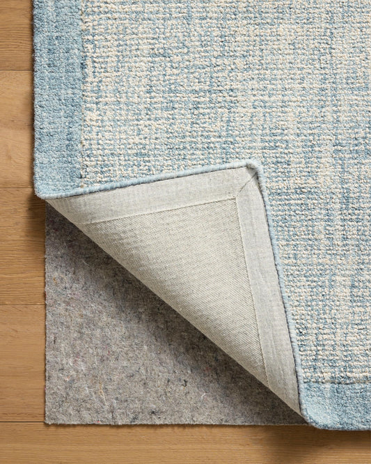 Loloi Magnolia Home by Joanna Gaines Henley Collection HNY-01 Ivory/Blue 2'-6" x 7'-6" Runner Rug